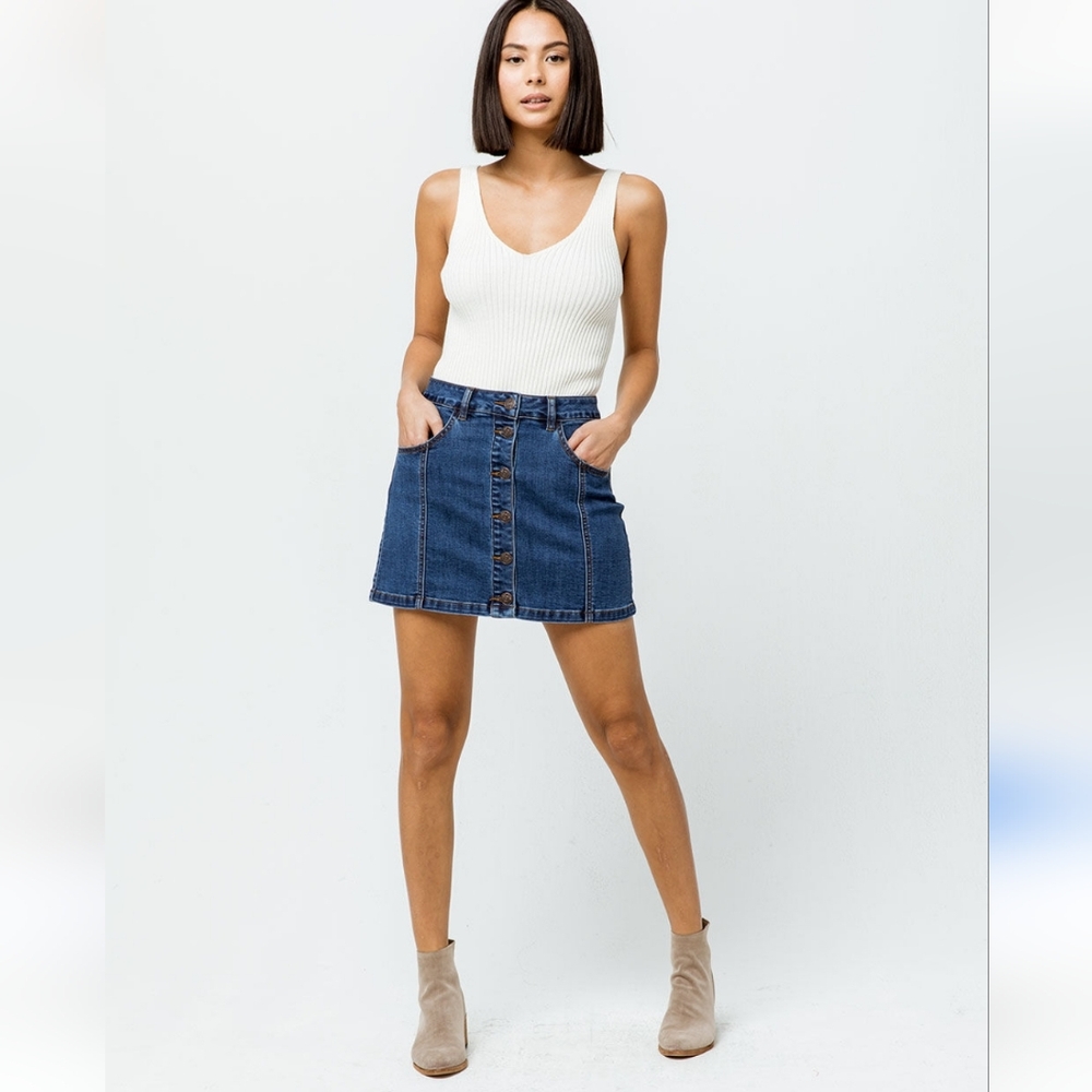 Almost Famous Blue Denim Skirt